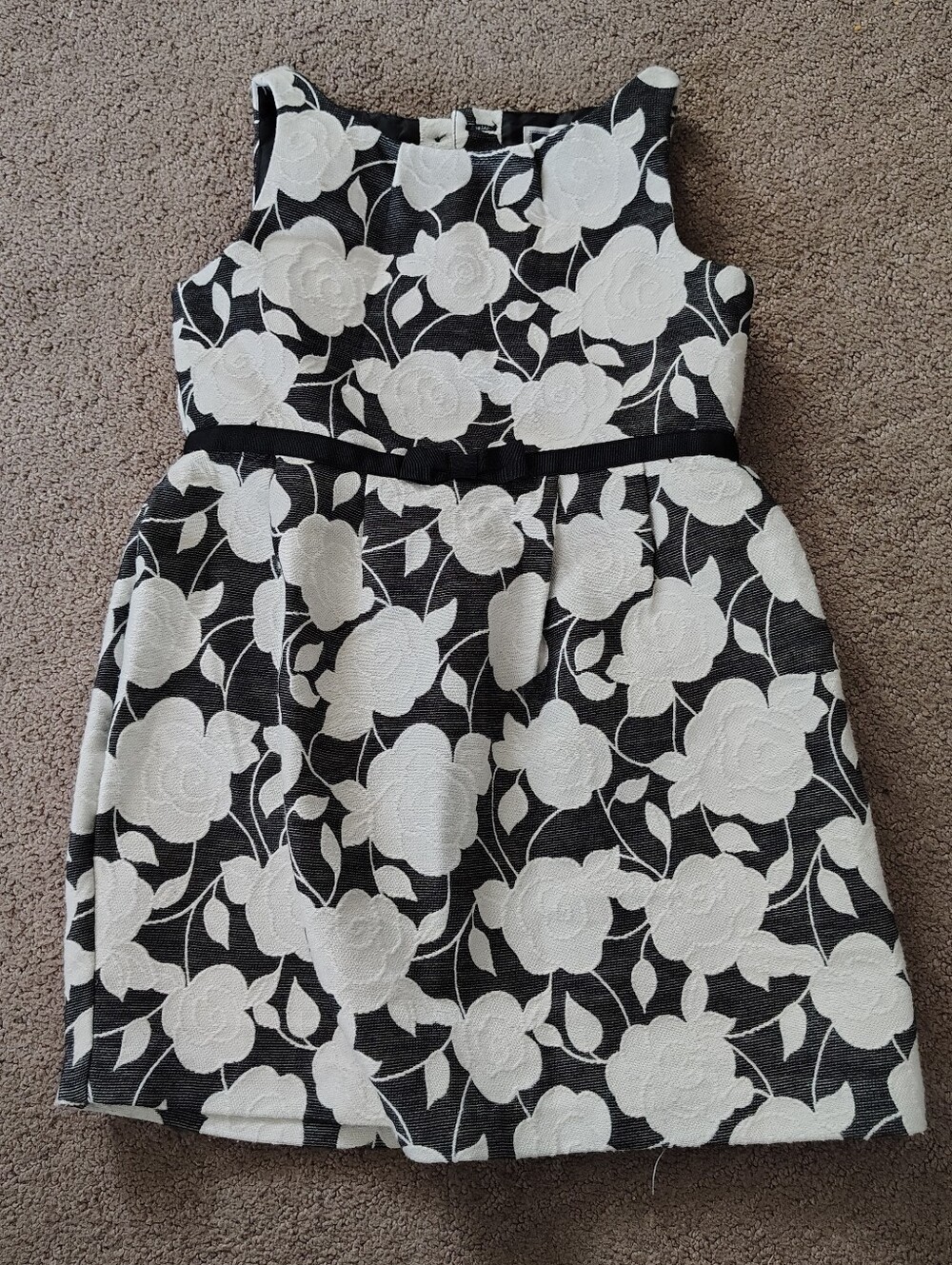 Vintage Janie and Jack Textured Rose Dress